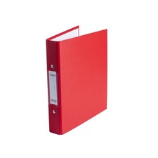 Small A5 Red Paper Over Board Ring Binder by Janrax
