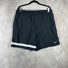 Vintage Nike Shorts Mens Large Black Drawstring Sweats Training Running Y2K 90s