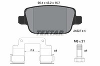 Neu - Textar 2453702 Bremsbelagsatz, Scheibenbremse FüR Land Rover Volvo