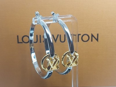 LOUIS VUITTON SIGNATURE HOOP EARRINGS - Box & Dust Pouch Included