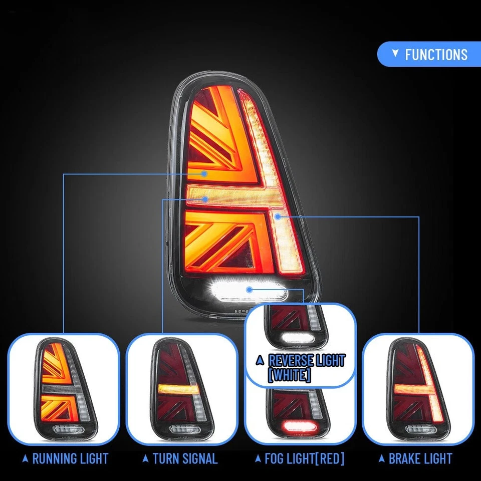 一对 LED 尾灯适用于 2001 - 2007 Mini Cooper R50-R53掀背车/可转换 — 第 3/4 张图片