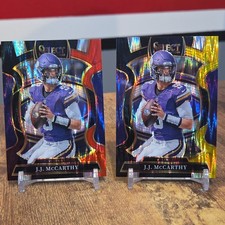 Panini Select Football Prizm Concourse J.J. McCarthy Vikings 2025 Lot of 2 Cards