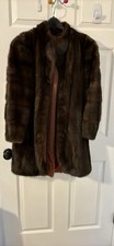 Stunning   Genuine Mink Coat Fur Size 6-8.