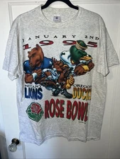 Vintage 1995 Rose Bowl Football Oregon Penn State NCCA T Shirt Xplosion 90s L