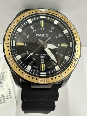 Casio MTD-1072-9A Gold Bezel & Black Dial Men s Watch