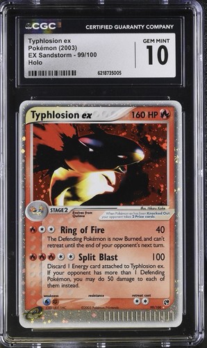 Typhlosion ex graded CGC 10 for sale on eBay