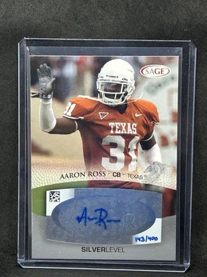 2007 SAGE #A45 Aaron Ross Autographs Silver #/400 A8 | eBay