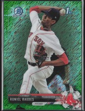Roniel Raudes 2017 Bowman Chrome Prospect Green Shimmer BCP6 /99 Boston Red Sox