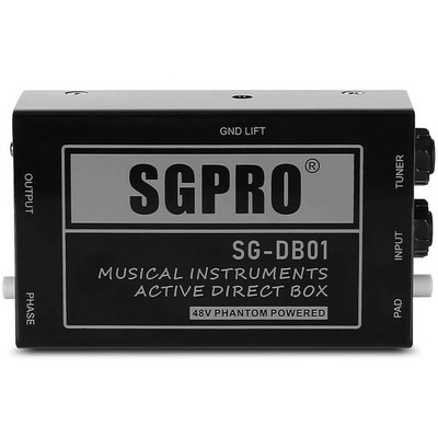 SGPRO Active Direct Box, Recording Signal DI Box for Musical Black 