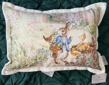 Beatrix Potter DECORATIVE PILLOW PETER RABBIT IN THE GARDEN New Easter 14x20”