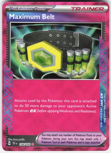 Maximum Belt 154/162 ACE SPEC Temporal Forces Pokemon Holo Near Mint