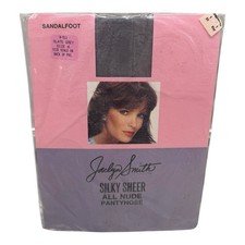 Vintage Jaclyn Smith Silky Sheer All Nude Pantyhose Slate Grey Size A