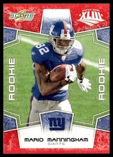 2008 Score Super Bowl XLIII Mario Manningham Rookie New York Giants #395