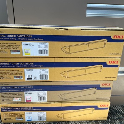 Full Set Okidata OKI  C911 OEM  Toner Cartridges CMYK