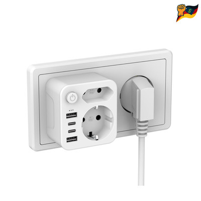 USB C Mehrfachsteckdose 6 Steckdosen 2 USB A 2 Type C