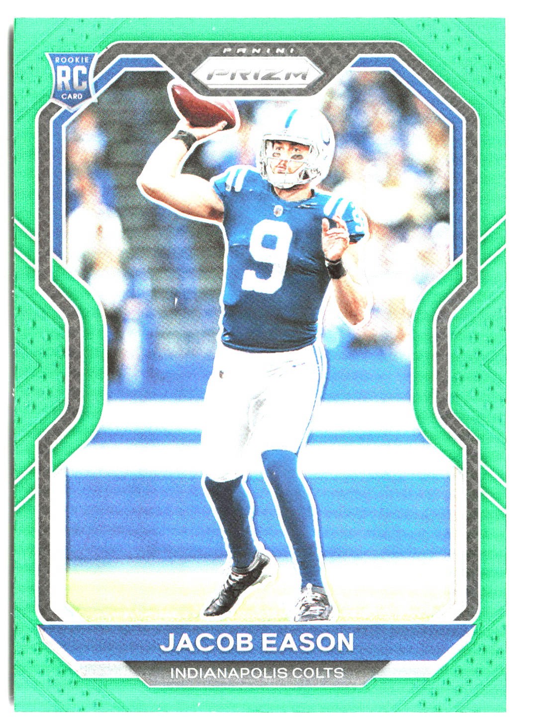 2020 Panini Prizm #331 Jacob Eason Prizm Green