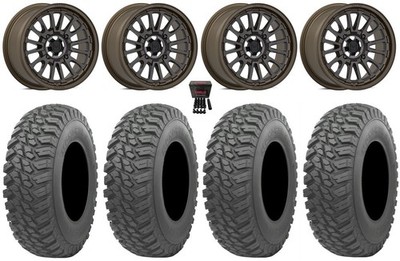 Valor V14 15'' Wheels Root Beer 35'' Mongrel SQ Tires Can-Am Maverick X3