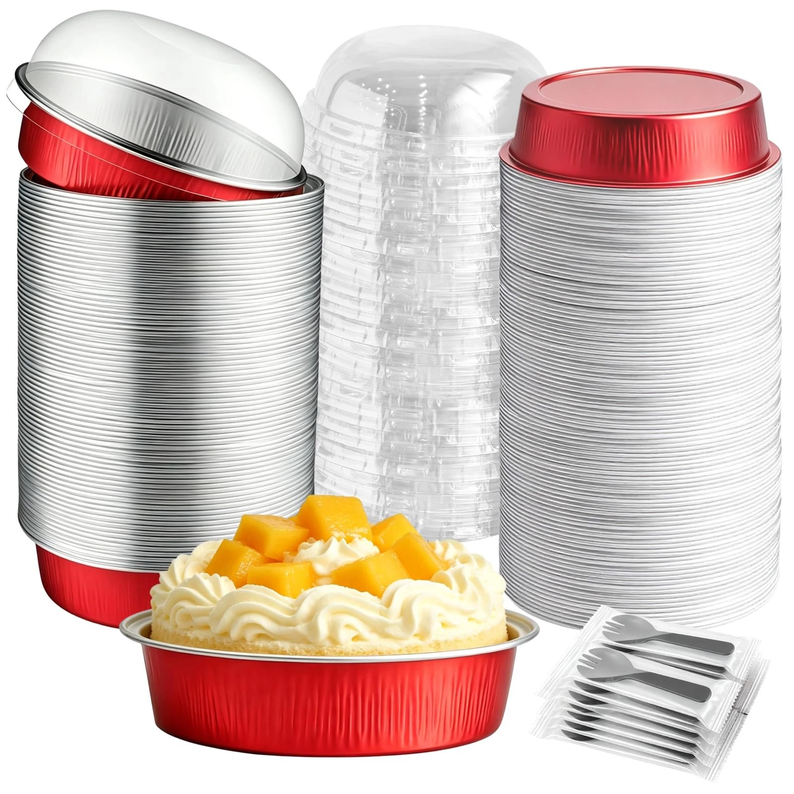 Mini Cake Pans With Lids And Spoons, Baking Tins For Round Small Desserts 7 O...
Opens in a new wind