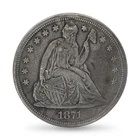 1871 Seated Liberty Dollar Holed and Plugged
