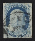 CKStamps: US Stamps Collection Scott#9 1c Franklin Used CV$95