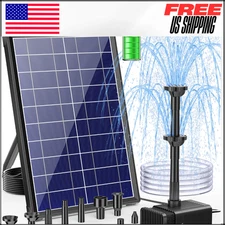 8W Solar Powered Fountain Pump, Bird Bath with Dry Run Protection for Bird Bath
