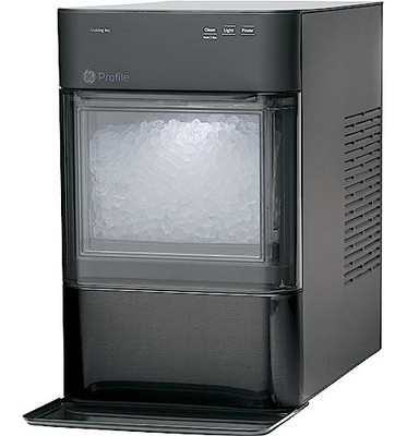 GE PROFILE OPAL 2.0 CHEWABLE CRUNCHABLE NUGGET ICE MAKER - BLACK STAINLESS STEEL