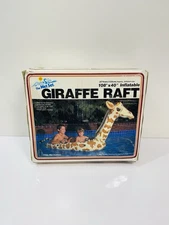 Rare NOS Vtg Intex The Wet Set 1986 Giraffe Raft Inflatable Float 108" X 40"