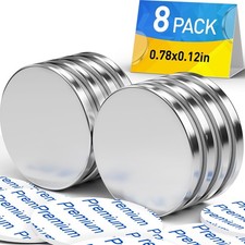 8Pack Neodymium Magnets Heavy Duty, Powerful Permanent Rare Earth Magnets, Su...