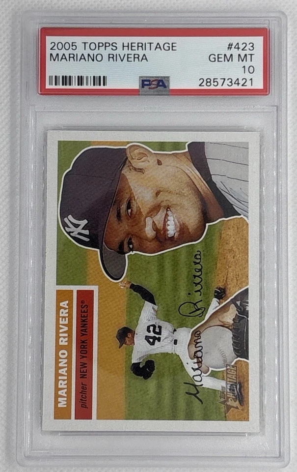 2005 Topps Heritage Mariano Rivera #423 Short Print PSA 10 Gem Mint 🌶️🥵 - Image 2 of 3
