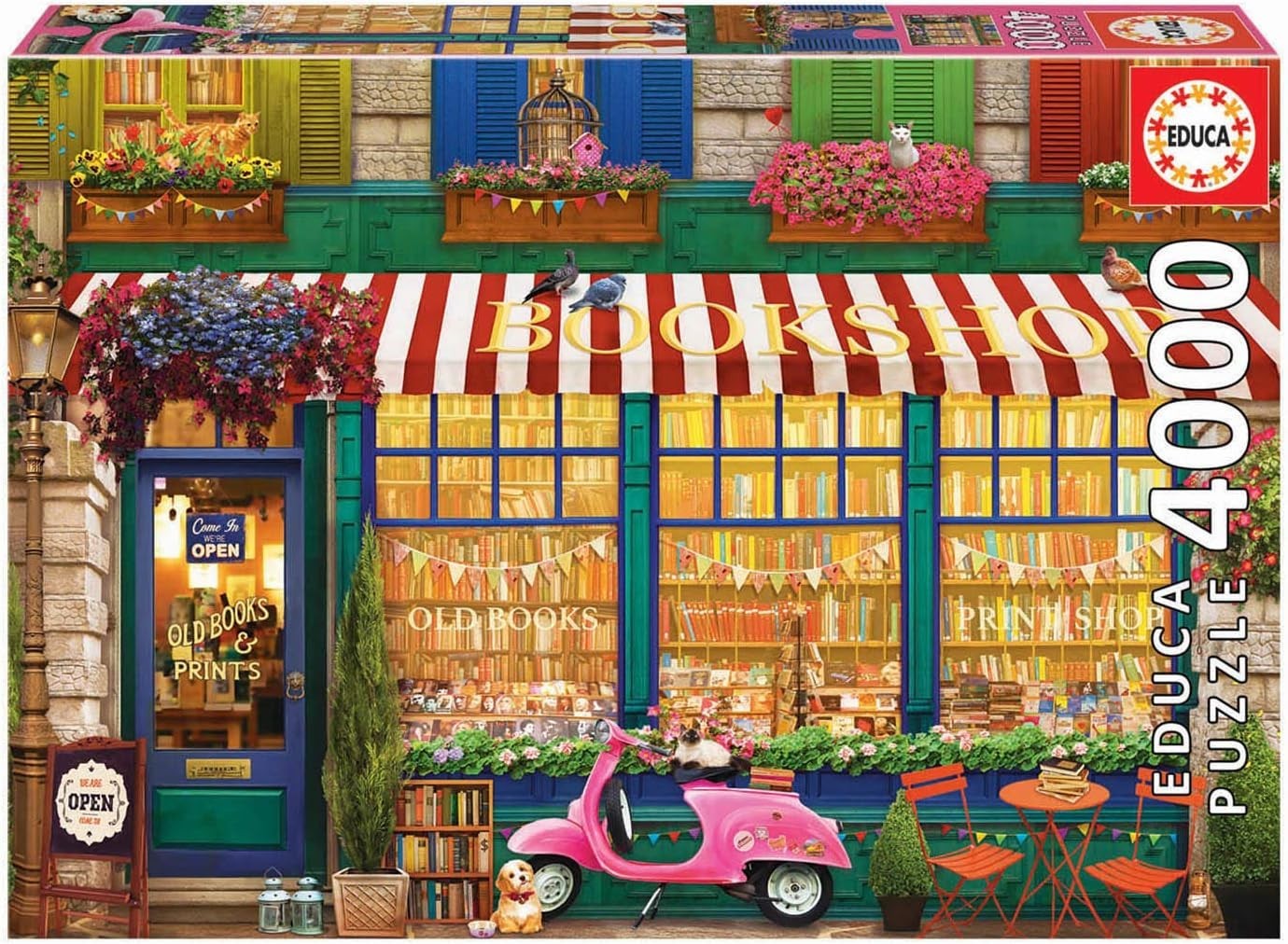 Educa 4000Pc Vintage Bookshop Premium Adult Jigsaw Puzzle 136 x 96cm NEW Sealed
