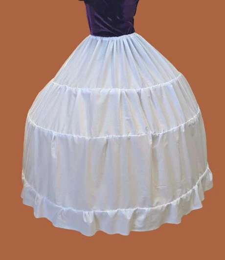 Falda tipo aro talla grande corta/pequeña victoriana/guerra civil tela de algodón de calidad Foto 4 de 4