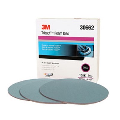 15ct 3M Trizact Hookit 6'' Foam Disc Silicon Carbide Sandpaper 30662 - Grit P5000