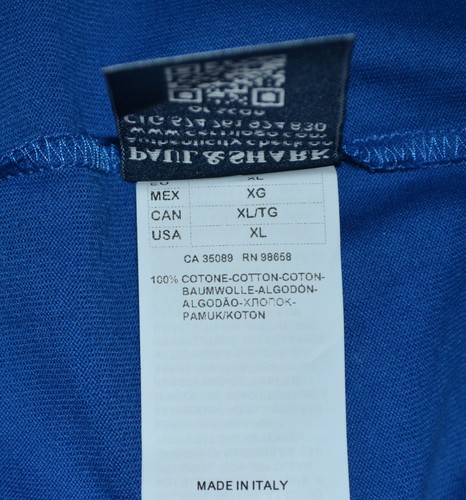 Paul & Shark AUTHENTIC Men's Blue Logo Italy Cotton T-Shirt Shirt Size XL - Picture 11 of 12
