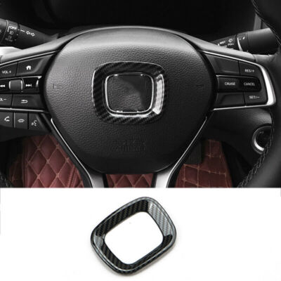 For Honda Accord 2018-2022 Carbon Fiber ABS Steering Wheel Horn Frame Trim