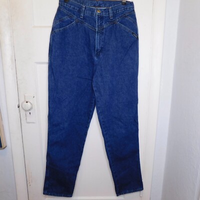 Vtg Rocky Mountain Womens Sz 15/16 32'' High Waisted Western Bareback Blue Jeans