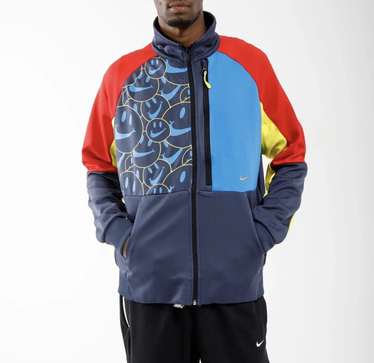 Nike Men's NSW Tribute Smile Logo Full zip N98 Track Jacket Size Large  DQ3524-43