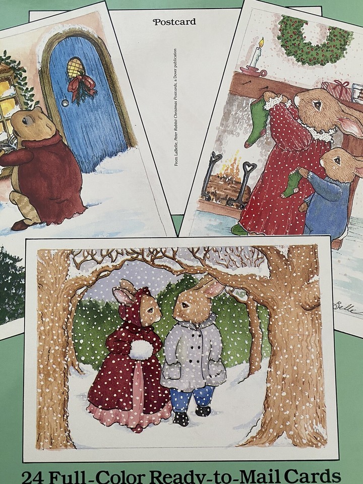 Peter Rabbit Christmas Postcards 24 Full Color Ready To Mail Vintage ...