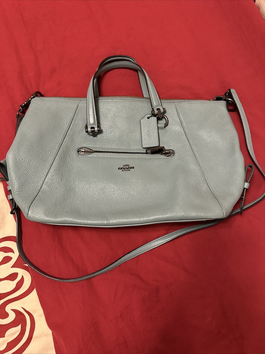 COACH ボストンバッグ COACH ELISE SATCHEL no g1781-24769 PEWTER AQUA BLUE LEATHER