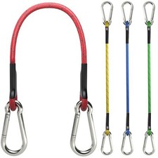 4PCS 18 Inch Heavy Duty Bungee Cords Stainless Steel Carabiner Hook for Tarp