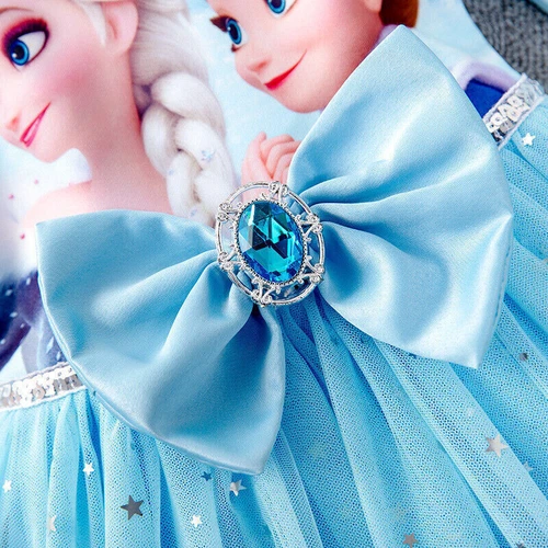 Mädchen Kinder Prinzessin Elsa Kleid Cosplay Party Karneval Kostüm Prinzessin*DE - Bild 5 von 10