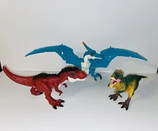 DINOSAUR TOYS Lot of 3 - 2 Robo Alive Dino Pterodactyl, T-Rex ZURU & 1 Jurassic