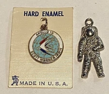Apollo 15 Scott Worden Irwin Enamel Charm And Astronaut Charm