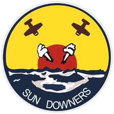 VF-111 'Sundowners' Bumper Sticker Military Vinyl Soldier Decal 5"