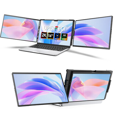 14 Zoll 2K Tri-Screen Laptop Monitor Extender Display Kompatibel Für Mac Wins 
