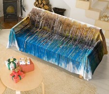 Copridivano 3D Lake R3165 Copridivano Alto Elasticizzato Salotto Antiscivolo Protezione Divano