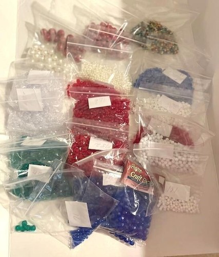 A whole lot of Plastic Craft Beads for Jewelry DIY 13,000+ Round and Star shape