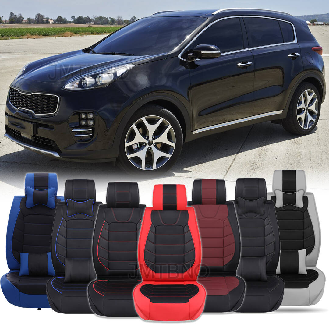 For Kia Sportage 5-Seat Full Set Car Seat Cover PU Leather Front Rear  Cushions