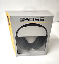 Koss UR10 On Ear Adjustable Stereo Headphones, Silver/Black, New Sealed