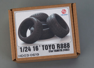 Hobby Design 1/24 16' R888R Tyres For Tamiya 240Z