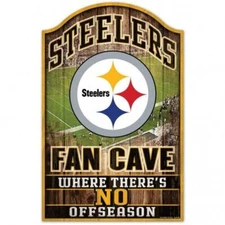 Pittsburgh Steelers NFL 17" x 11" Wood Decorative Indoor Slogan Sign Wincraft 